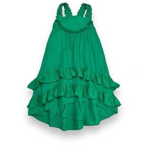 Matilda Jane Girls 4 Seriously Sweet Dress Maxi Hi-Low Brilliant Daydream Green‎